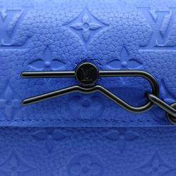  Louis Vuitton Blue Leather Steamer Wearable Wallet Bag