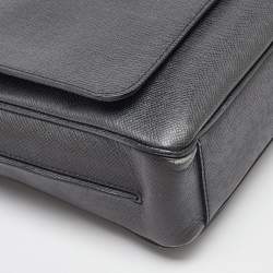 Louis Vuitton Black Leather Taiga Andrei Ardoise Messenger Bag