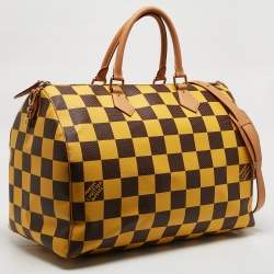 Louis Vuitton Yellow Damier Pop Canvas Speedy Bandouliere 50 Bag