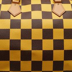 Louis Vuitton Yellow Damier Pop Canvas Speedy Bandouliere 50 Bag