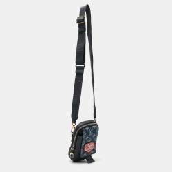Louis Vuitton x Nigo Blue Denim Monogram Flat Double Phone Pouch 
