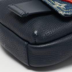 Louis Vuitton x Nigo Blue Denim Monogram Flat Double Phone Pouch 