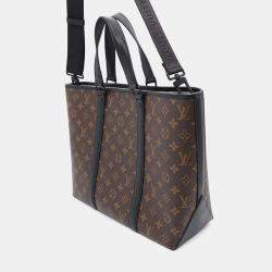 Louis Vuitton Brown Monogram Macassar Canvas Weekend PM Tote Bag 