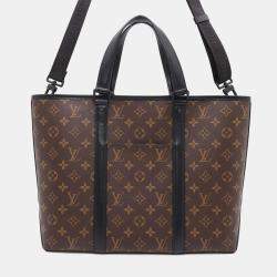 Louis Vuitton Brown Monogram Macassar Canvas Weekend PM Tote Bag 
