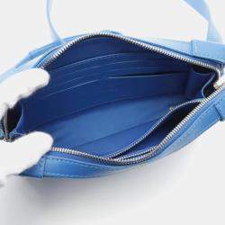 Louis Vuitton Blue Coated Canvas Leather Monogram Soft Trunk Shoulder Bag 