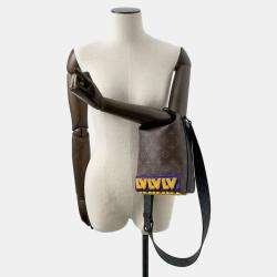 Louis Vuitton Noir Monogram Lv Rubber Cruiser Messenger Bag