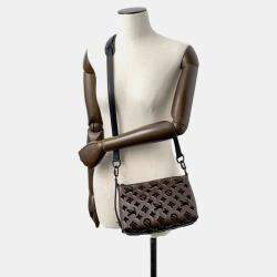 Louis Vuitton Brown Monogram Pattern Tuffetage Triangle Messenger Bag