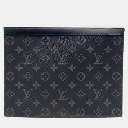 Louis Vuitton Black Coated Canvas and Leather Eclipse Pochette Voyage MM bag