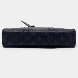 Louis Vuitton Black Coated Canvas Eclipse Sack Plat Crossbody Bag