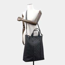 Louis Vuitton Noir Monogram Eclipse Taiga Leather City Tote Bag