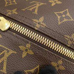  Louis Vuitton  Brown Monogram Keepall Bandouliere 60 Satchel Bag