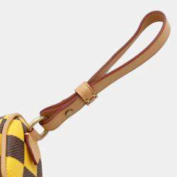  Louis Vuitton Yellow/Brown Damier Pop Pouch Mini Speedy Bag Charm