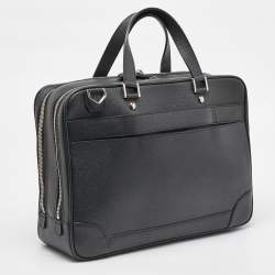 Louis Vuitton Black Leather Alexander Briefcase