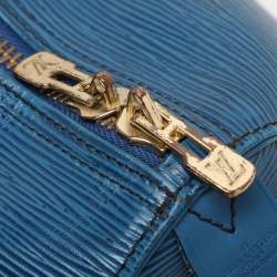 Louis Vuitton Toledo Blue Epi Leather Keepall 45 Bag