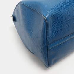 Louis Vuitton Blue Epi Leather Keepall 55 Bag