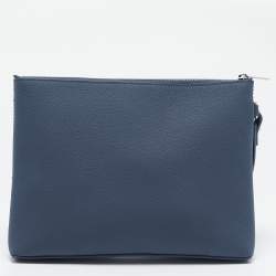 Louis Vuitton Bleu Atlantique Leather Takeoff Pouch