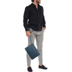 Louis Vuitton Bleu Atlantique Leather Takeoff Pouch