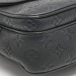 Louis Vuitton Black Monogram Taurillon Leather S Lock Messenger Bag