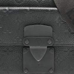 Louis Vuitton Black Monogram Taurillon Leather S Lock Messenger Bag