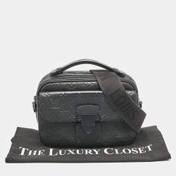 Louis Vuitton Black Monogram Taurillon Leather S Lock Messenger Bag