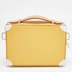 Louis Vuitton Saffron Yellow Leather Handle Soft Trunk Bag
