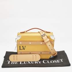 Louis Vuitton Saffron Yellow Leather Handle Soft Trunk Bag