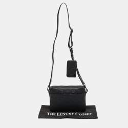 Louis Vuitton Black Monogram Shadow Leather Trio Messenger Bag