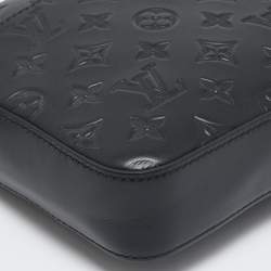 Louis Vuitton Black Monogram Shadow Leather Trio Messenger Bag