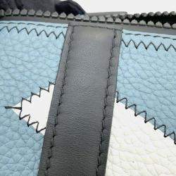 Louis Vuitton Polochon Gray/Yellow/White Taurillon Leather Monogram Pattern