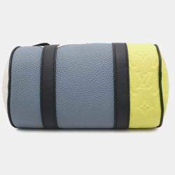 Louis Vuitton Polochon Gray/Yellow/White Taurillon Leather Monogram Pattern