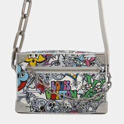 Louis Vuitton White/Multicolor Monogram Comic Mini Soft Trunk Handbag
