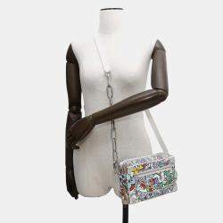 Louis Vuitton White/Multicolor Monogram Comic Mini Soft Trunk Handbag