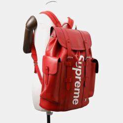 Louis Vuitton Red/Noir Epi Leather Supreme PM Christopher Backpack