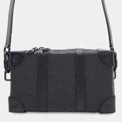 Louis Vuitton Noir Monogram Taurillon Soft Trunk Shoulder Bag