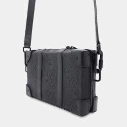 Louis Vuitton Noir Monogram Taurillon Soft Trunk Shoulder Bag