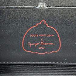 Louis Vuitton Noir Monogram Taurillon Infinity Dot Lv Yk Soft Trunk Wallet 