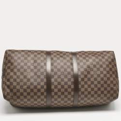Pre Owned Louis Vuitton Damier Ebene Canvas Keepall Bandouliere 55 Bag