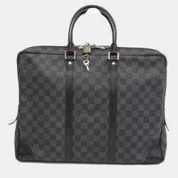 Louis Vuitton Black Damier Graphite Porte-Documents Voyage Briefcase 