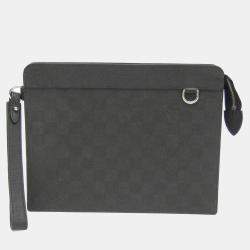 Louis Vuitton Noir Damier Infini Stand Pouch Bag 