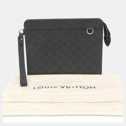 Louis Vuitton Noir Damier Infini Stand Pouch Bag 