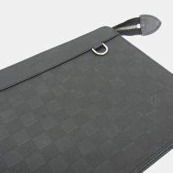 Louis Vuitton Noir Damier Infini Stand Pouch Bag 