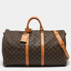 Louis Vuitton Monogram Canvas Keepall Bandouliere 55 Bag
