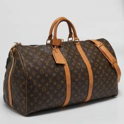 Louis Vuitton Monogram Canvas Keepall Bandouliere 55 Bag