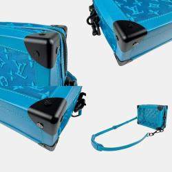 Louis Vuitton  Mesh Turquoise Monogram Soft Trunk Shoulder Bag 