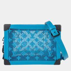 Louis Vuitton  Mesh Turquoise Monogram Soft Trunk Shoulder Bag 