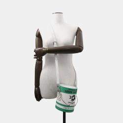 Louis Vuitton Green Canvas and Leather LV Paint Can Bag