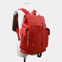 Louis Vuitton Red Leather Christopher Epi Xl MM Backpack