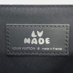 Louis Vuitton  Noir Monogram Denim Taurillon Leather Busas Tokyo Messenger Bag