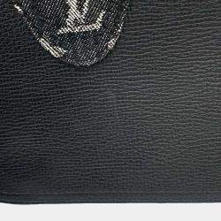Louis Vuitton  Noir Monogram Denim Taurillon Leather Busas Tokyo Messenger Bag