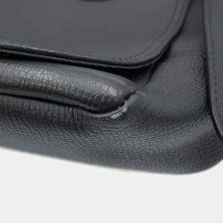 Louis Vuitton  Noir Monogram Denim Taurillon Leather Busas Tokyo Messenger Bag